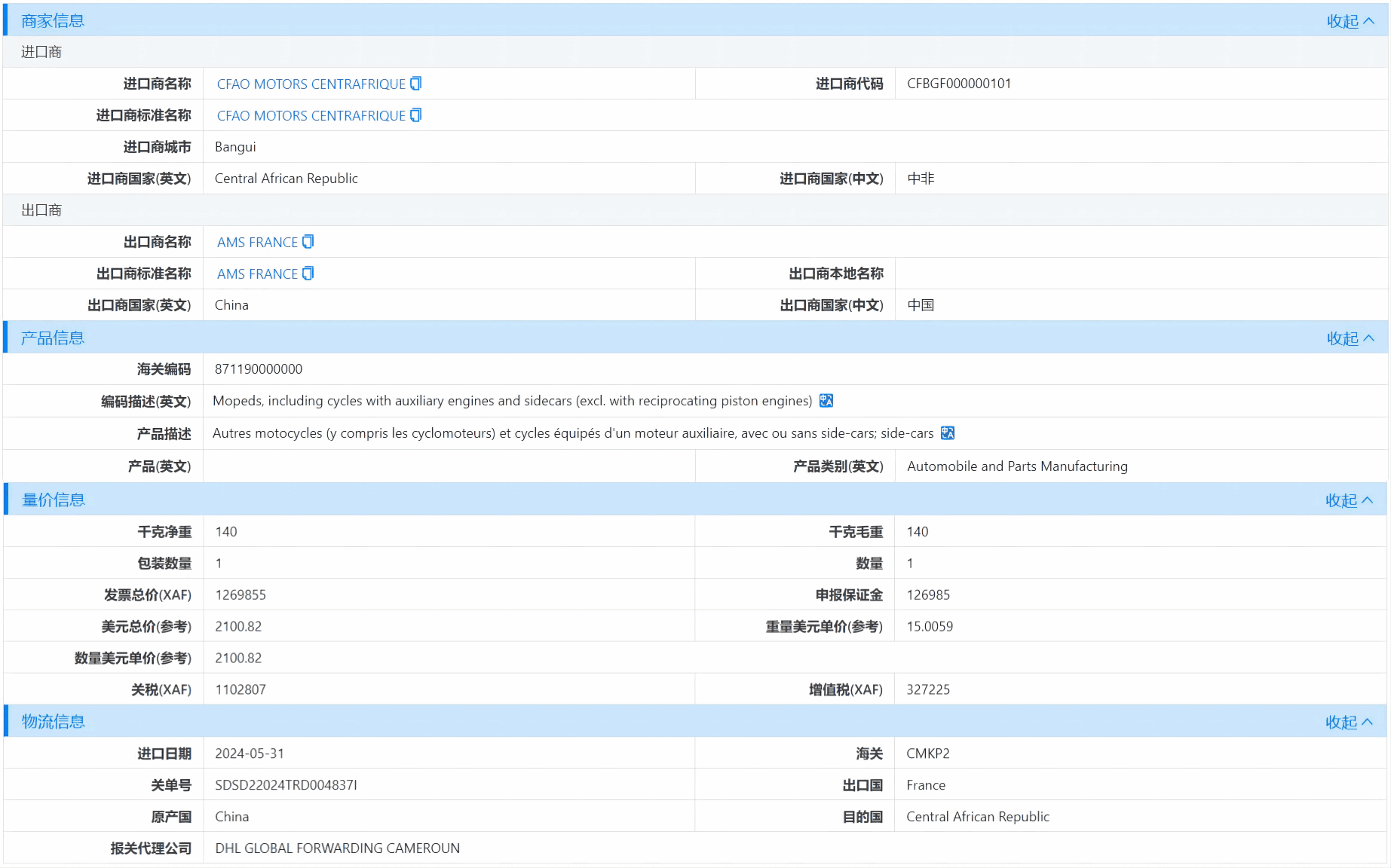 中非海关数据,海关数据,k8com官网海关数据